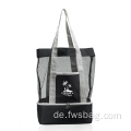 Custom Leichtgewichts Reißverschluss Top Mesh Beach Tote Tasche